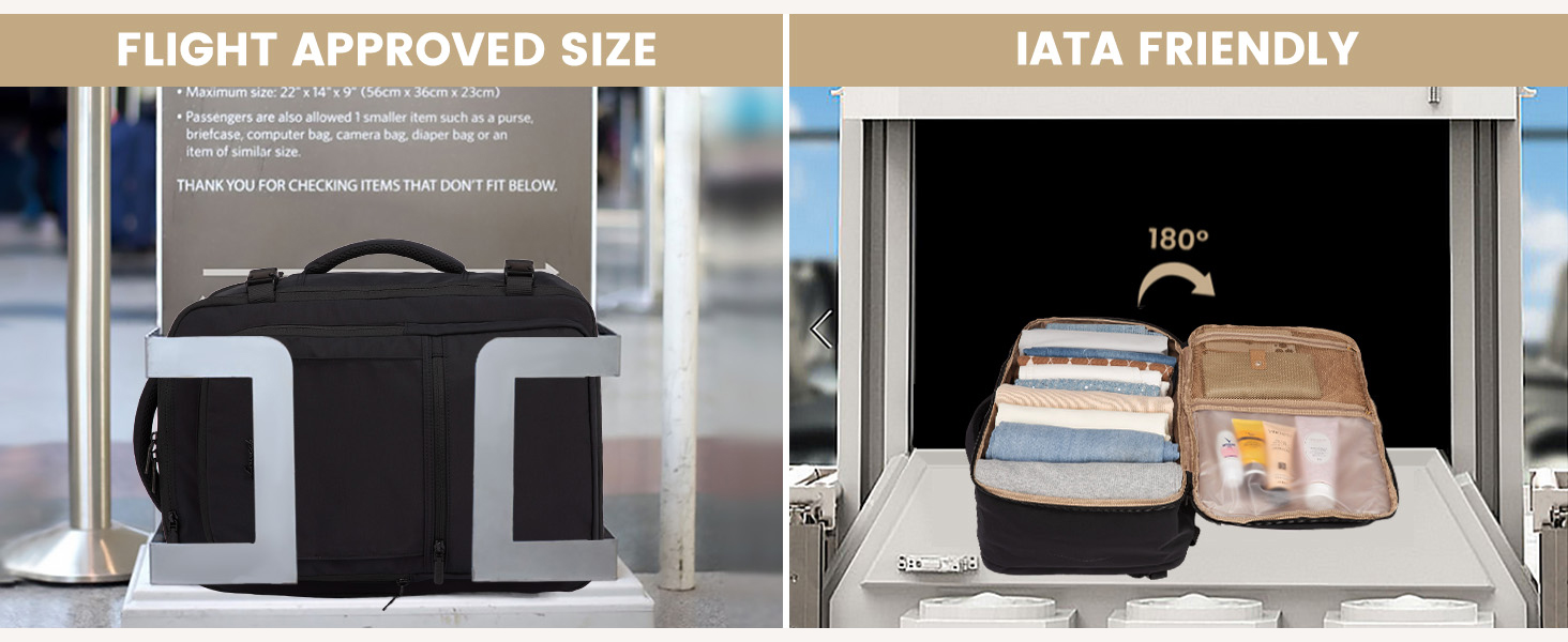 LOVEVOOK Рюкзак для ручної поклажі, 40L, для подорожей, чоловічий/жіночий, для ноутбука 17 дюймів, водонепроникний, рюкзак-валіза, для вихідних, роботи, відпустки, бежевий (бежевий+хакі)