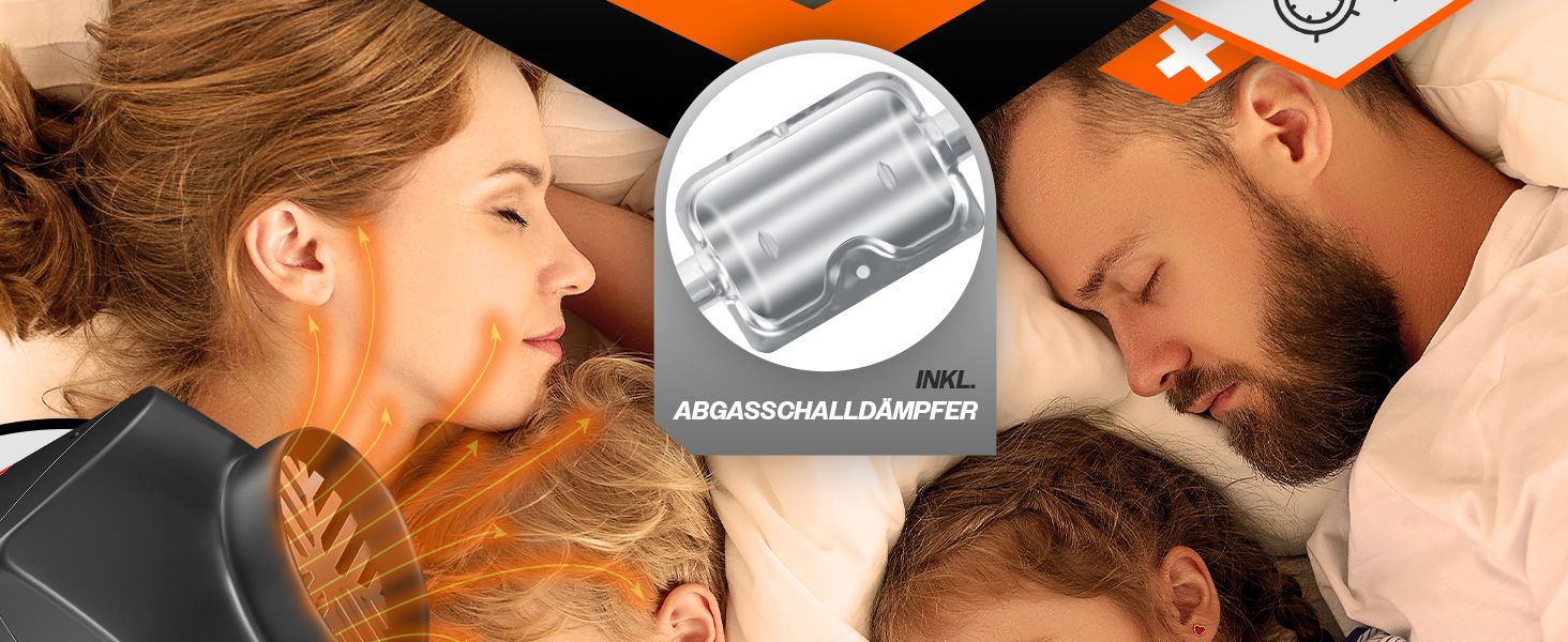 Дизельний опалювач KESSER® 8kW з таймером, LCD-дисплеєм та пультом дистанційного керування | Швидкий нагрів | Опалювач повітря з шумопоглиначем та термостатом (Червоний, 8кВт) Чорний / Червоний 8кВт