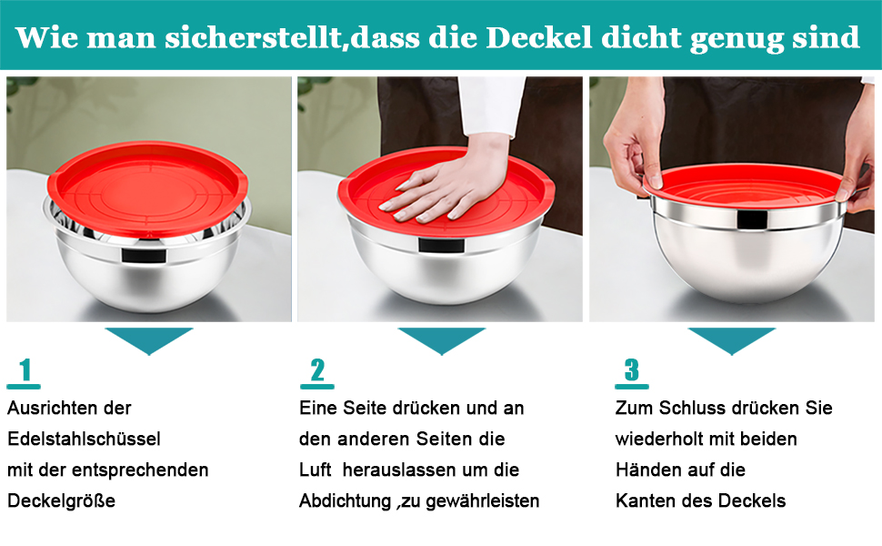 Набір мисок Homikit з нержавіючої сталі, 7 шт. з кришкою, для приготування, випічки та сервірування