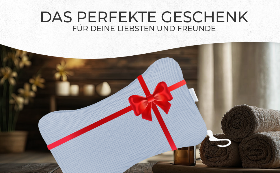 Подушка для ванни з сіткою для прання - Максимальний комфорт та розслаблення з новітньою технологією Air Mesh - Подушка для ванни з 4 міцними присосками - Підтримка шиї/голови (Світло-блакитний)