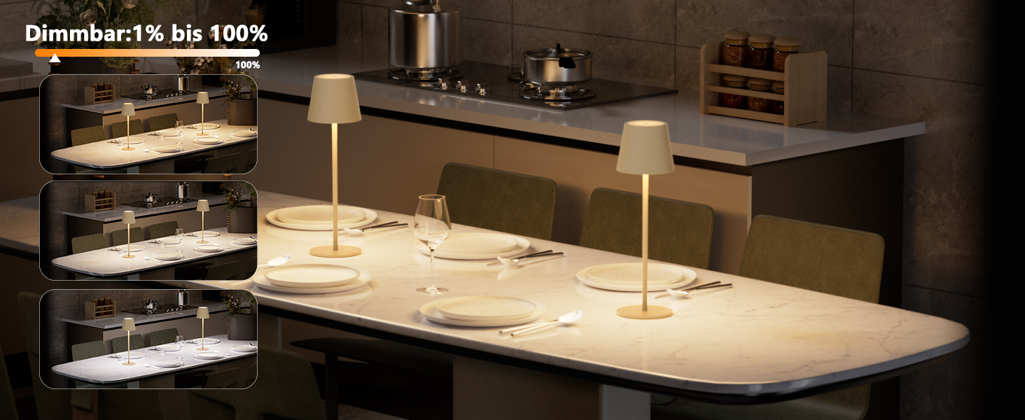 LED настільна лампа K-Bright 2 шт. з регулюванням яскравості, акумуляторна, бездротова, 3000K/4000K/6000K, USB-C, IP54, хакі, 2 шт.