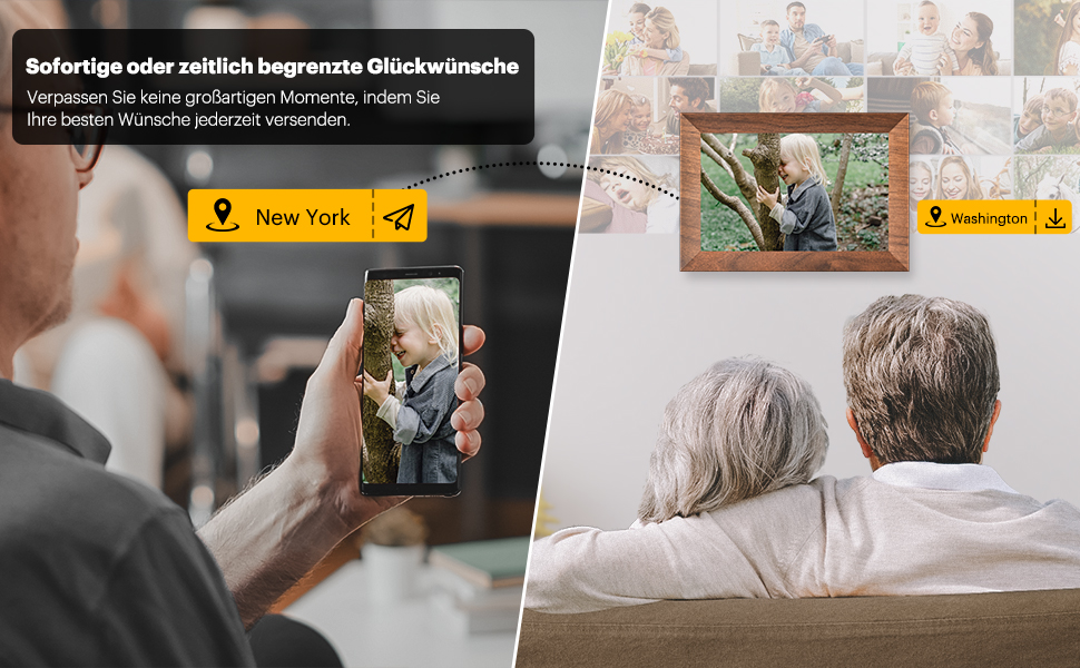Цифровий фоторамка Kodak 10.1 дюйми з Wi-Fi, HD IPS-сенсорний екран, 32 ГБ пам'яті, автоматичне обертання фото, віддалене перегляд фото/відео через додаток