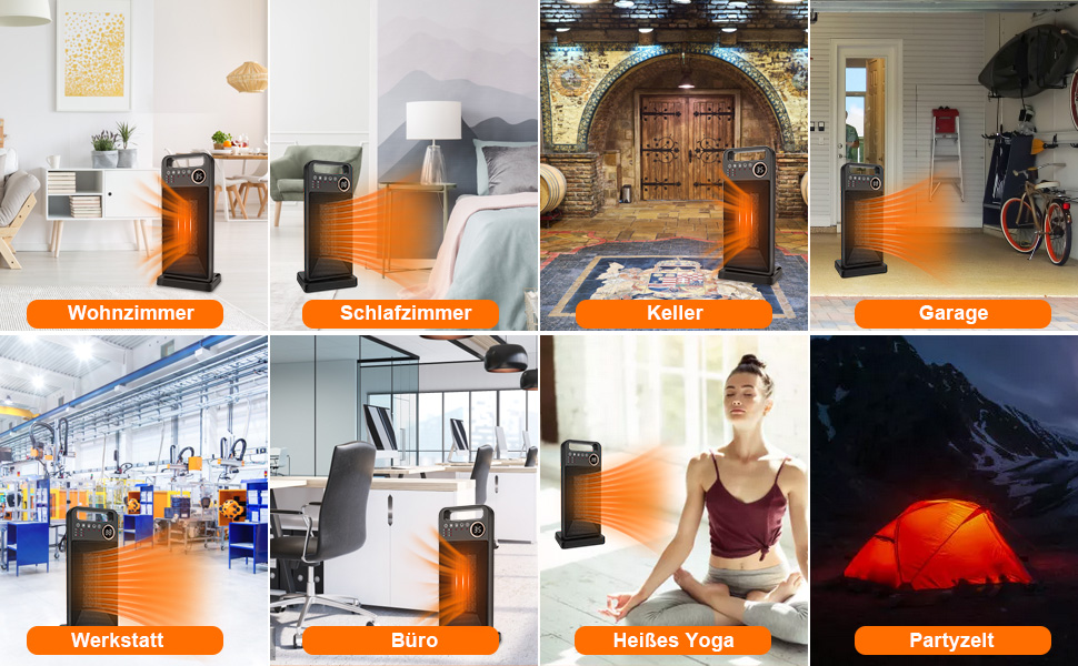 Керамічний обігрівач 2000W з пультом та таймером, електрообігрівач для офісу, кімнати, вітальні, захист від перегріву, 3 режими