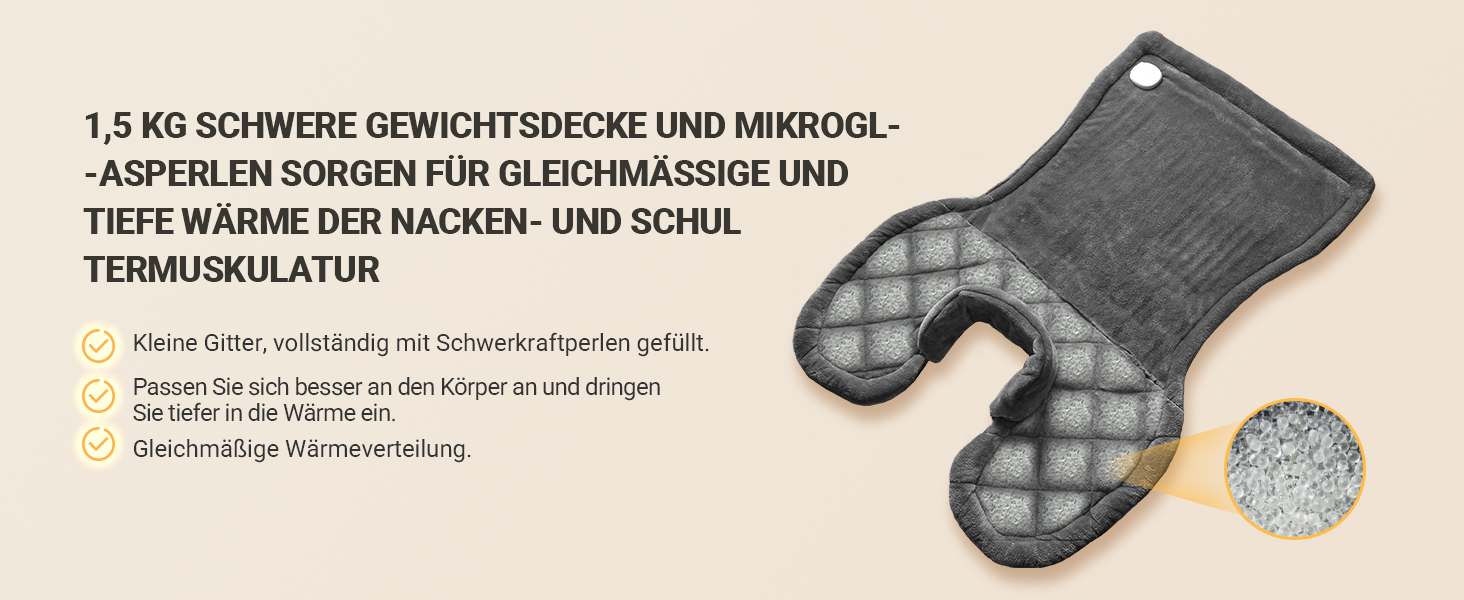 Електрична грілка iDOO 61x84 см з автовимкненням, для спини, шиї, плечей, 6 рівнів нагріву, таймер, сірий фланель, пральна