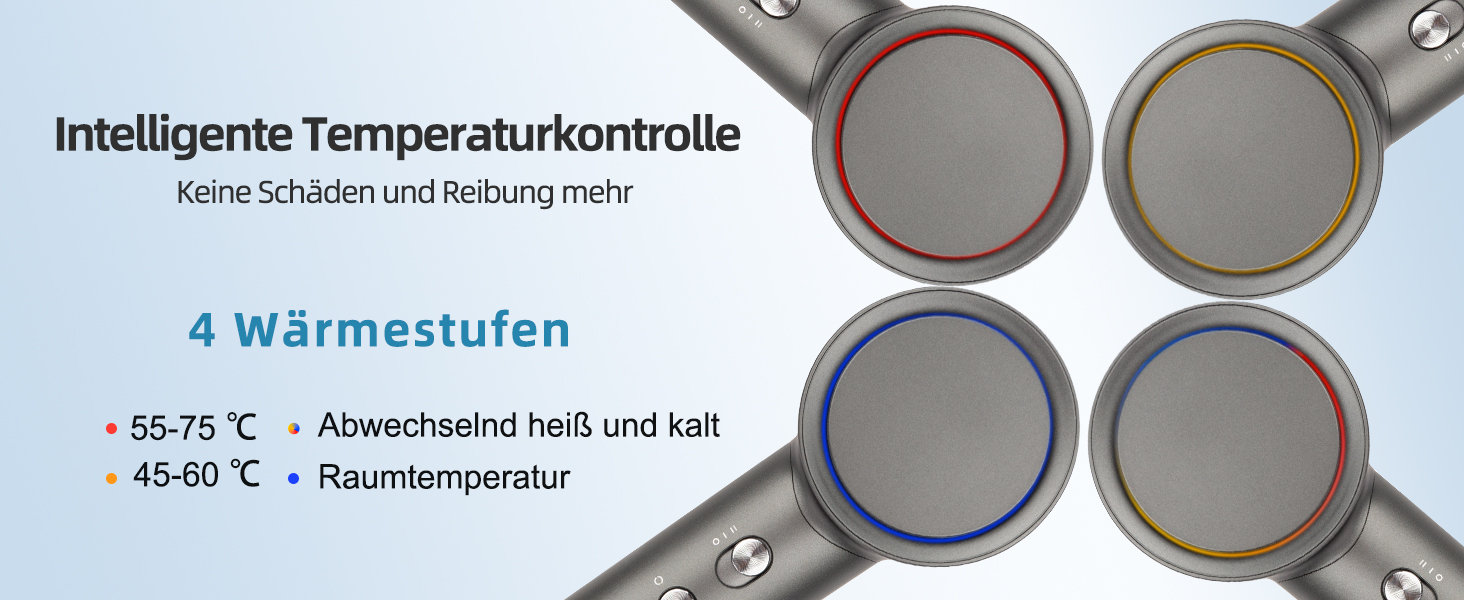 Професійний високошвидкісний фен для волосся 130 000 об/хв з іонізацією (500 млн негативних іонів), 4 температурних режимах та 2 швидкостях, для дому та подорожей