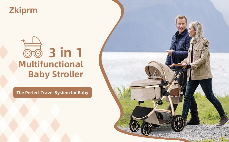 Дитяча коляска 3 в 1 Kinderwagen SK20-Schwarz: система подорожей, автокрісло, прогулянкова коляска, комбінована, з дощем, москітна сітка, алюмінієвий каркас, для дітей 0-4 роки
