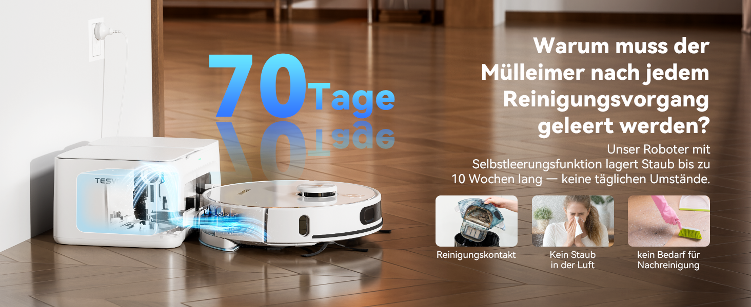 Робот-пилосос Tesvor S8 Pro з функцією миття - 8000Pa, 3-в-1, LiDAR-навігація, 240 хв роботи, керування через додаток/Alexa, для шерсті тварин, килимів та твердих підлог