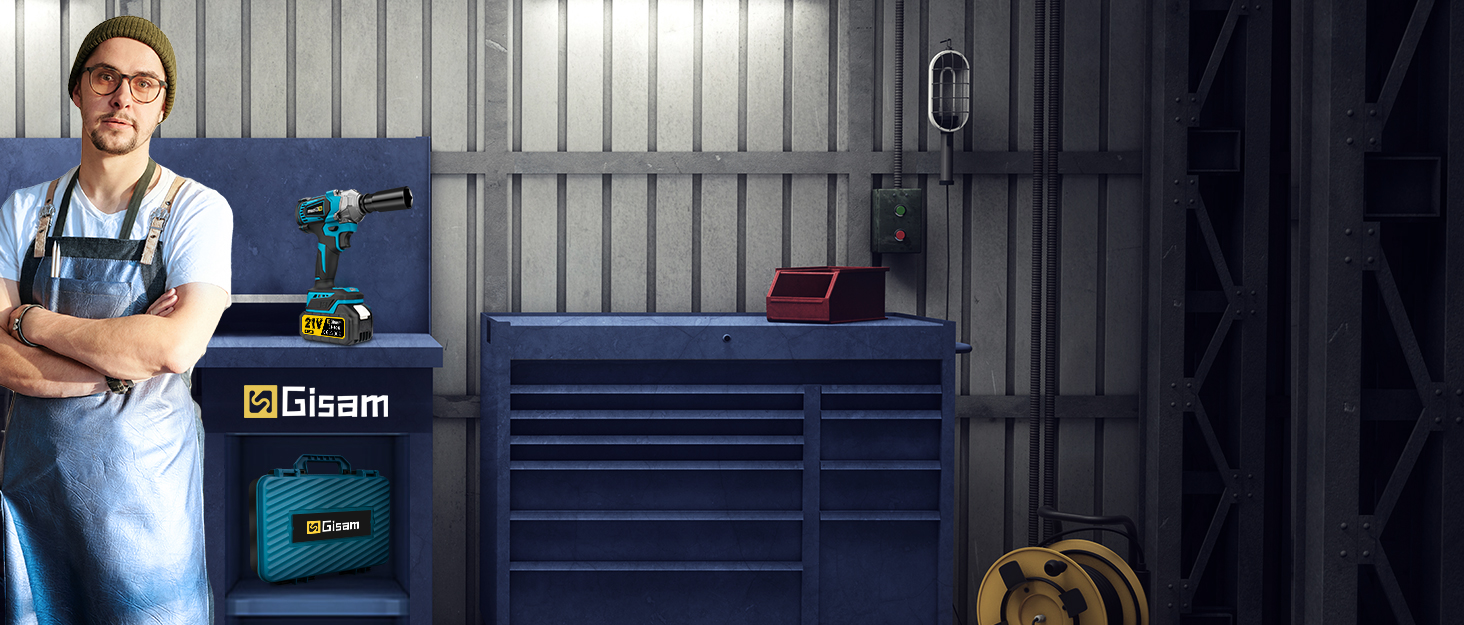 Акумуляторний високонапірний мийник Gisam, 65 Bar, 943 PSI, 2 x 4000mA, з піноплавником, 6-в-1 насадка, поворотна на 180° для авто (Gisam-01)