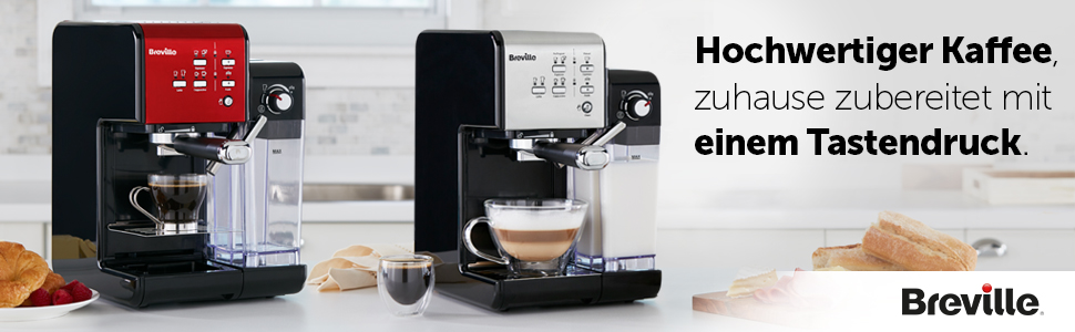 Кавомашина Breville Prima Latte II: Еспресо та капучино, 15 бар, червоний (VCF109X)