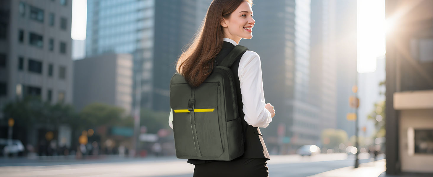 Бізнес-рюкзак для ноутбука 15.6 дюймів hk Business Rucksack, тонкий міський рюкзак для чоловіків та жінок (Зелений)