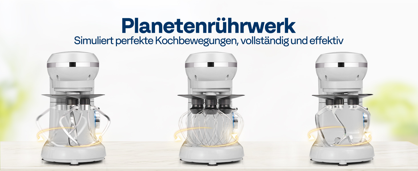 Кухонна машина VIVOHOME 5.7L з місткістю 5.7 літрів, потужністю 660W, 10 швидкостей, функцією імпульсу, для замішування тіста, з бризковим захистом, містить гак для тіста, вінчик та роздільник яєць (срібна)