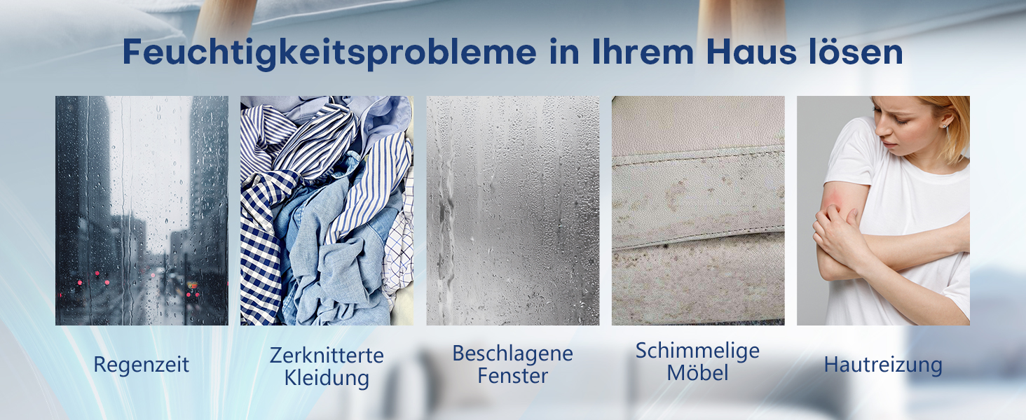 Електричний осушувач повітря 1000 мл з LED-підсвіткою, компактний, тихий та ефективний для дому, ідеальний для ванної кімнати та шафи