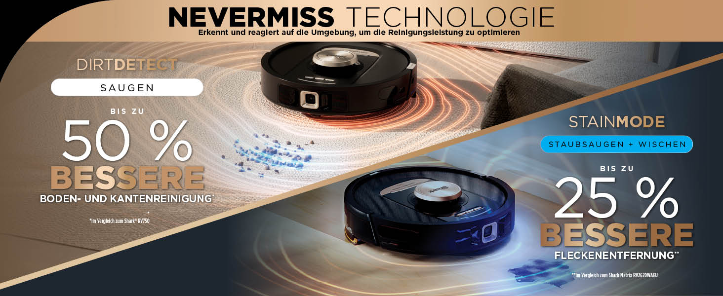 Робот-пилосос та миючий робот Shark PowerDetect RV2800ZEEU: 2-в-1, самостійне очищення, LiDAR-навігація, керування через додаток, чорний