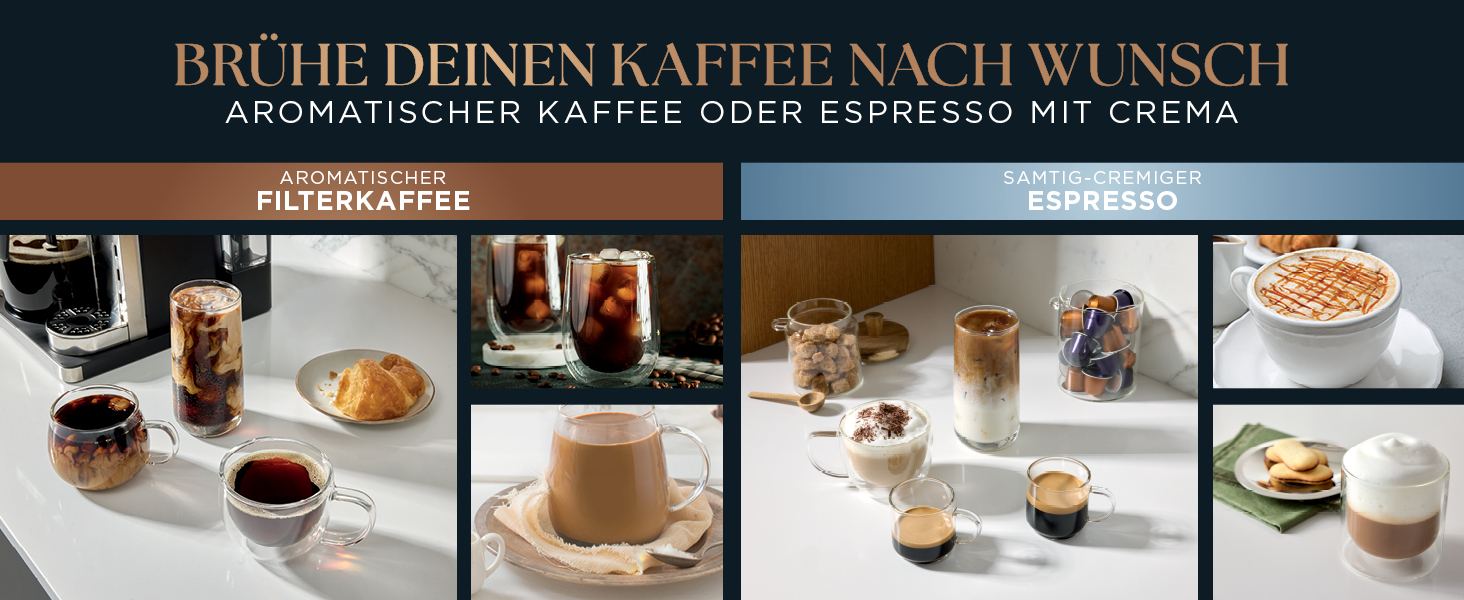 Кавомашина Ninja Prestige 2-в-1 для фільтр-кави та капсул з вбудованим капучинатором, для лате, айс-кави та флет вайт, чорна CFN802EU