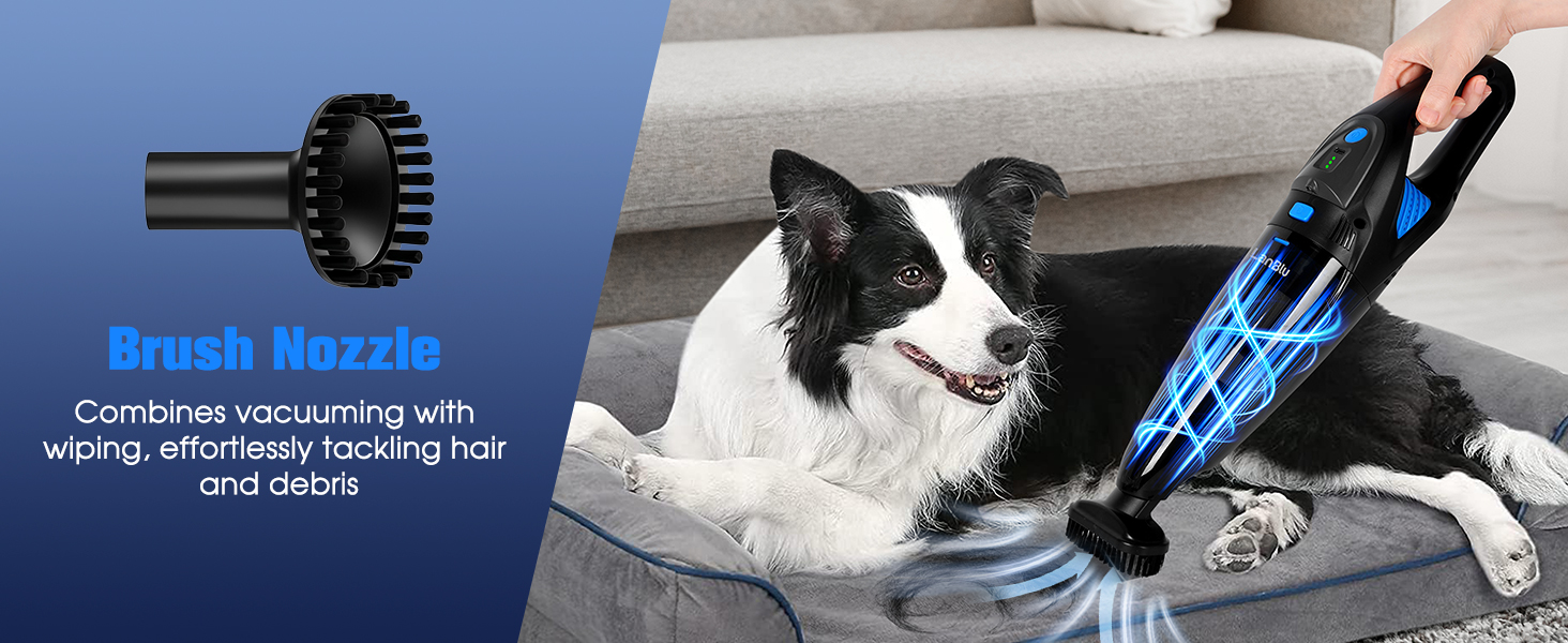 Акумуляторний ручний пилосос LanBlu для авто та дому, 25000Па, 120Вт, з LED-підсвіткою, зарядною станцією та мийним HEPA-фільтром, для вологого та сухого прибирання