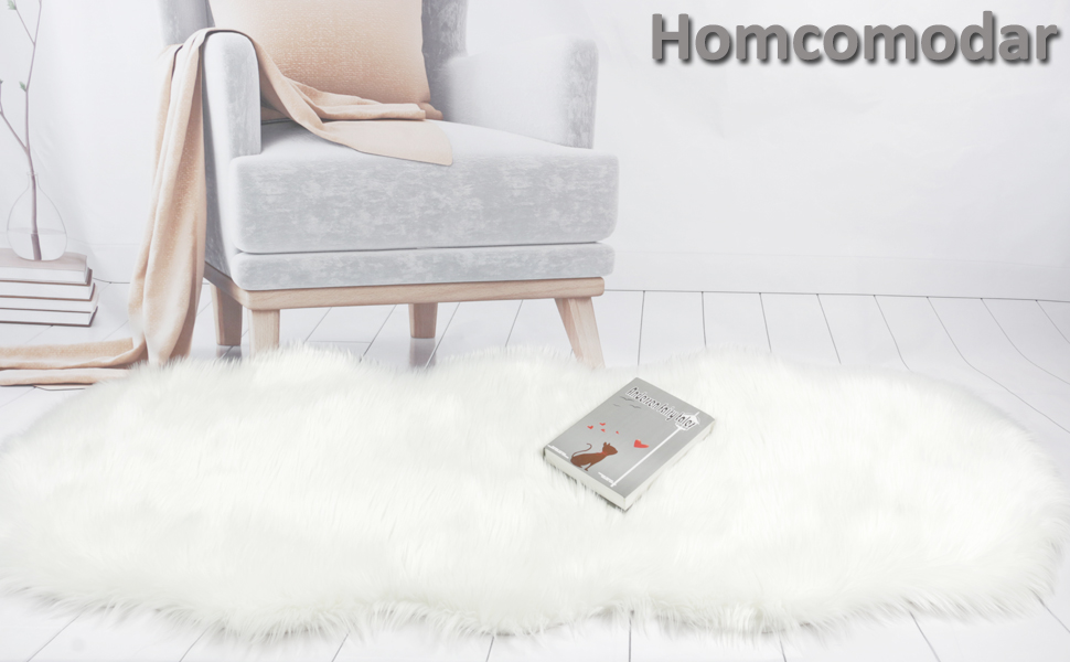 Килим для дому Homcomodar 60x180 см білий