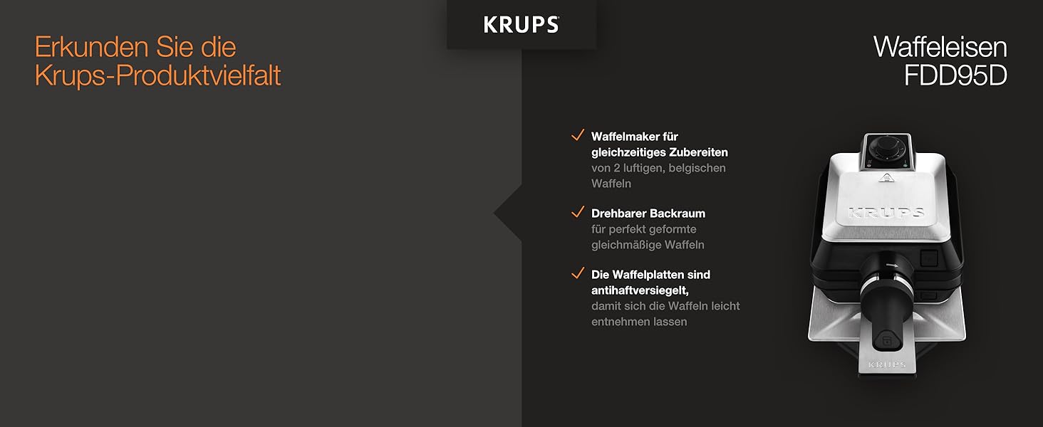 Тостер для сендвічів Krups FDK451: трикутні тости, антипригарне покриття, 850 Вт