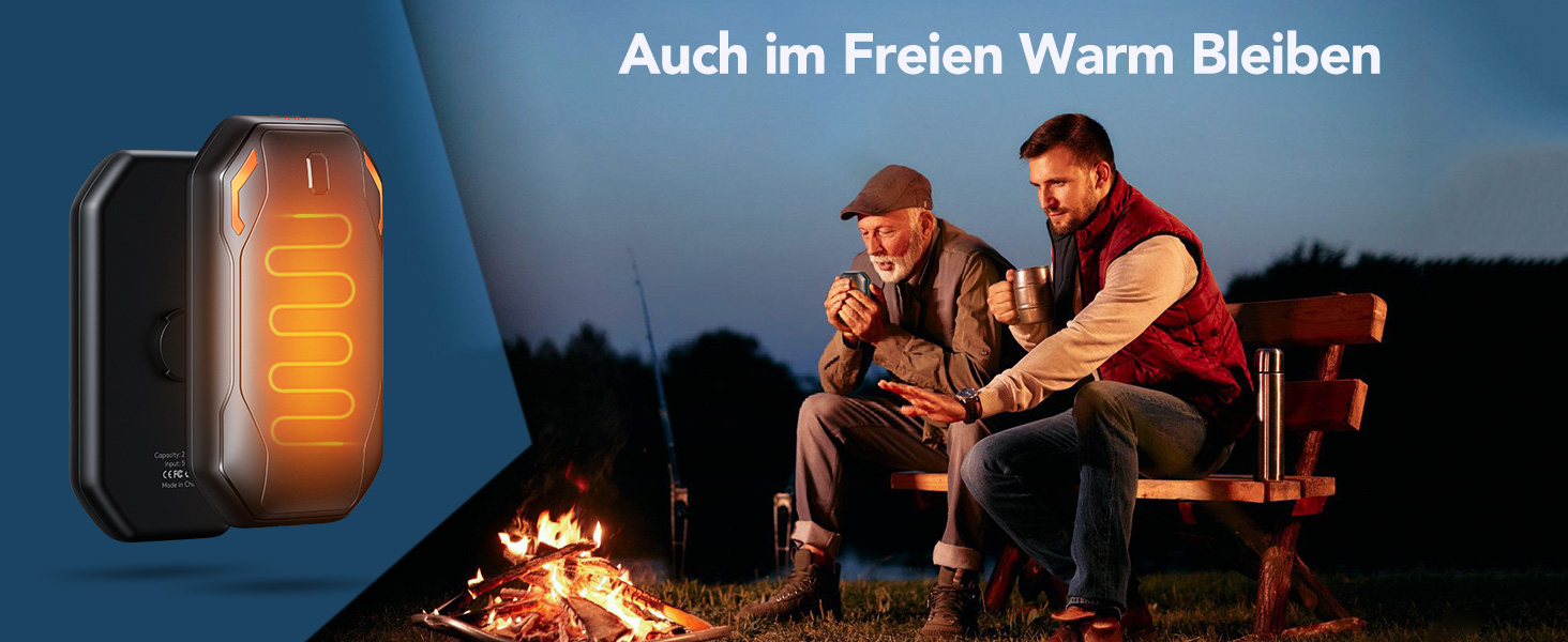 Електричні грілки для рук PHEJIE, 2 шт. з підзарядкою, 3 режими нагріву, портативні, для активного відпочинку, кемпінгу, гольфу, подарунок для жінок та чоловіків, чорний