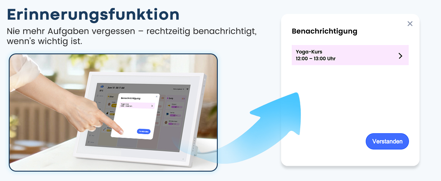 Цифрова фоторамка Frameo 10.1 дюймів WLAN, Full HD IPS сенсорний екран 1280x800, 32ГБ пам'ять, автоматичний поворот, можливість монтажу на стіну, керування через додаток Frameo (Білий)