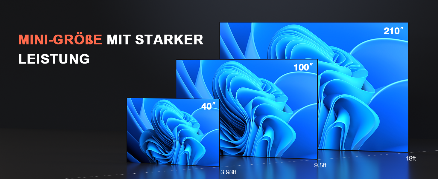 Портативний проєктор Mini Beamer 1080P Full HD 23000L з автофокусом, корекцією трапеції, WiFi6, Bluetooth та 4K підтримкою. Ідеальний для домашнього кінотеатру та підключення до телефону. 360° обертання, без додаткових додатків.