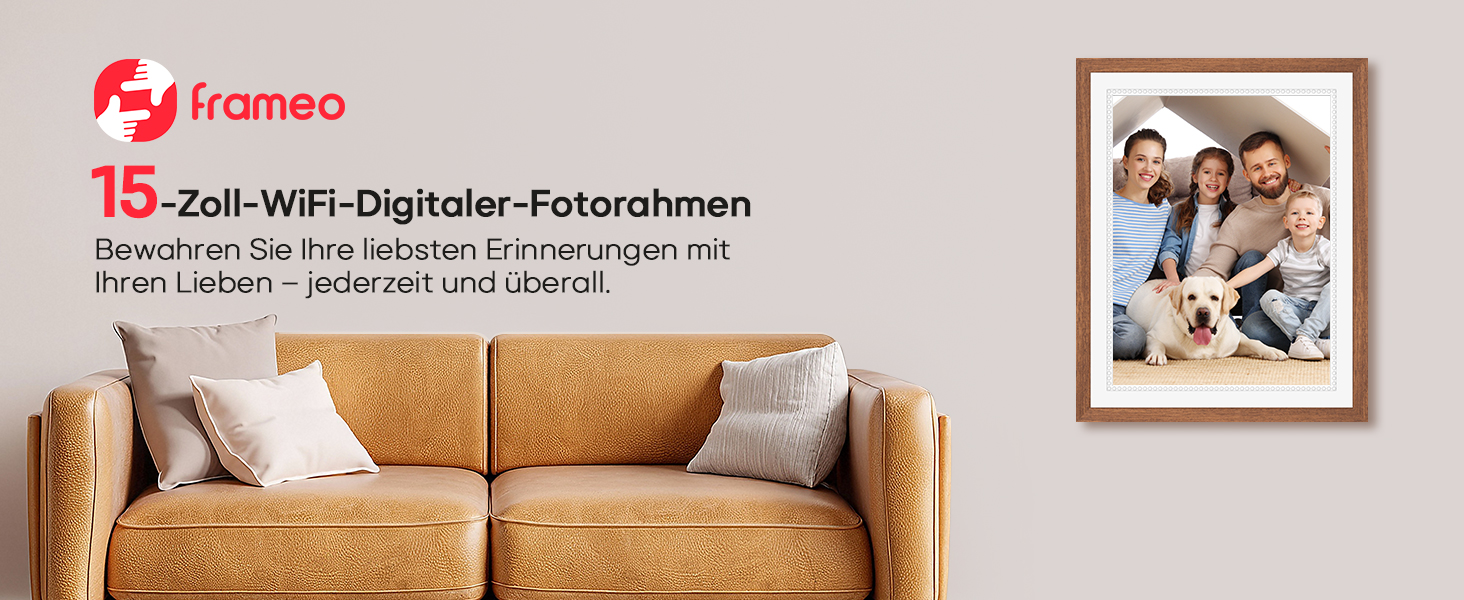 Frameo Цифровий фоторамка 10,1 дюйма, HD 1280*800 IPS сенсорний екран, 32GB пам'ять, автоповорот, Frameo App для обміну фото та відео, 15 дерев'яних текстур (білий)