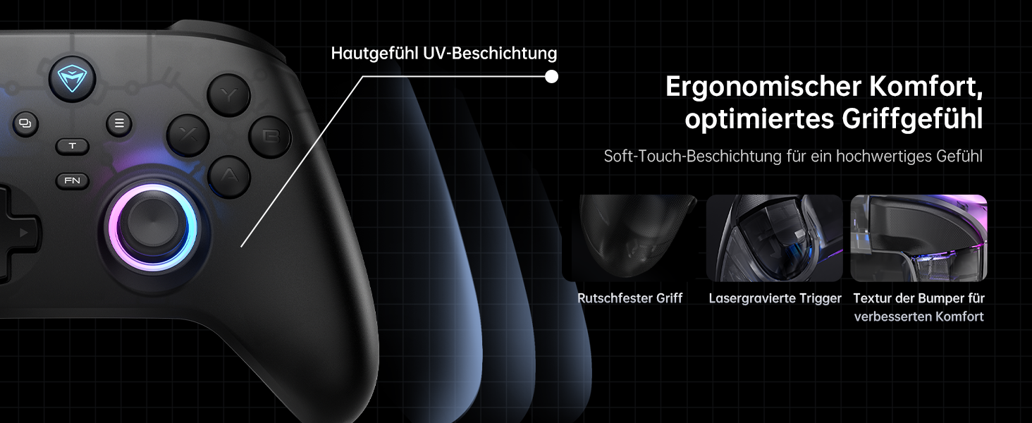 Machenike G3V2: Бездротовий геймпад для PC, Switch, iOS, Android з RGB-підсвіткою та програмованими кнопками