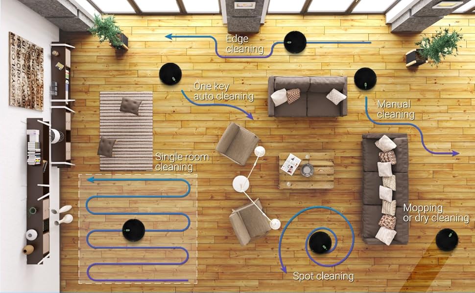 Робот-пилосос VG RVC 3002 BK: лазерна навігація, керування через додаток, чорний колір