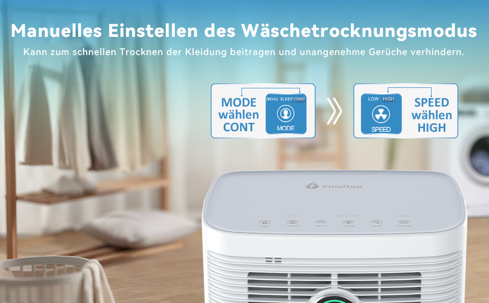 Електричний осушувач повітря 16л/24г з цифровим дисплеєм вологості, таймером 24г, безперервною подачею води, для квартири/підвалу, 16л/24г, 35㎡