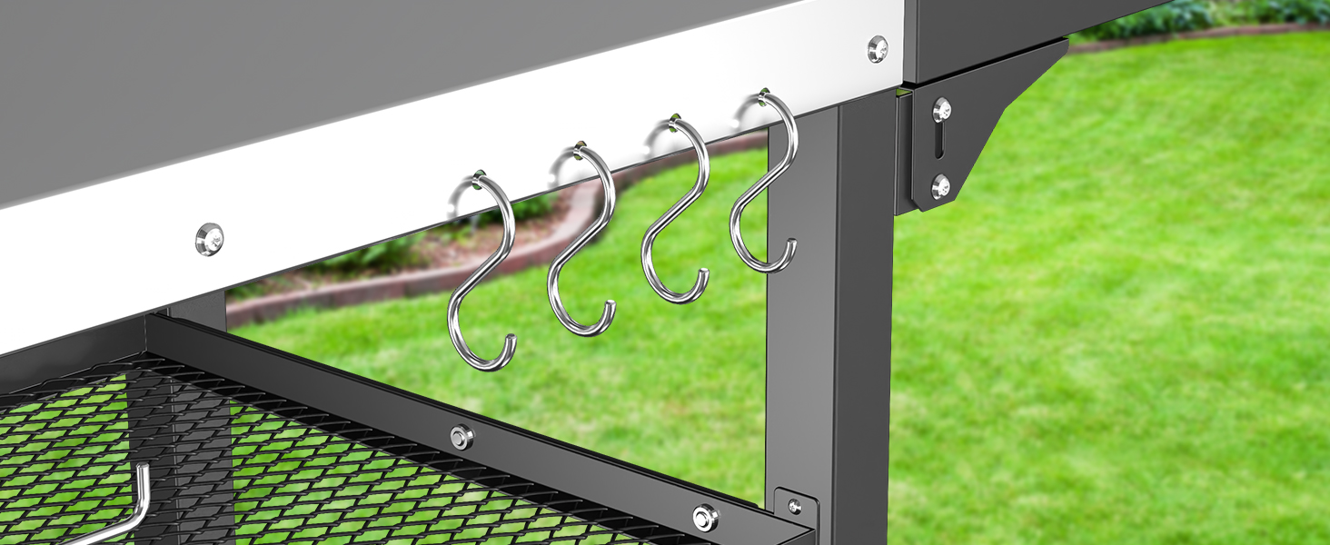 Нержавіюча сталева візок для гриля Denmay з 3 ярусами, піч для піци, робочий стіл для гриля, візок для обслуговування на відкритому повітрі