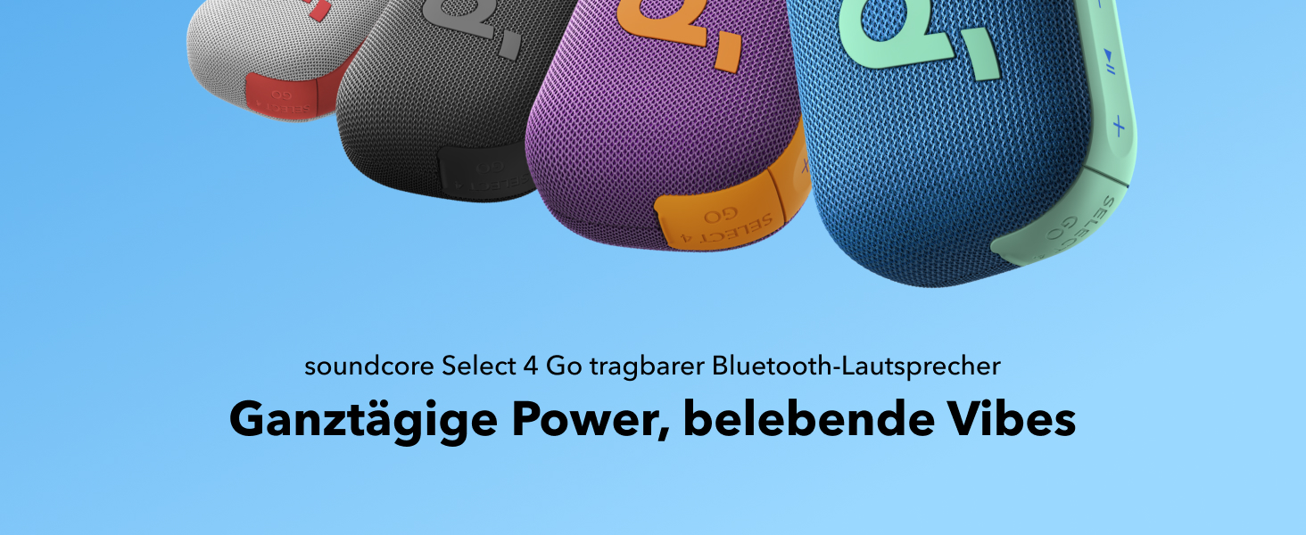 Soundcore Select 4 Go - портативна Bluetooth колонка Anker, водонепроникна IP67, 20 годин роботи, для душу, відпочинку та подорожей, зелена