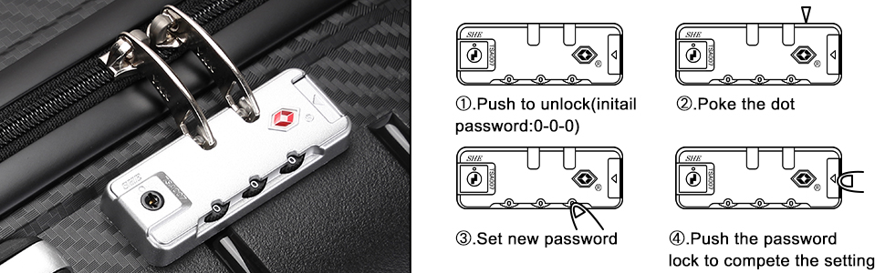 Валіза KONO з TSA-замком та 4 спінінг-колесами, білий колір, розмір S (Cabin 20 Inch)