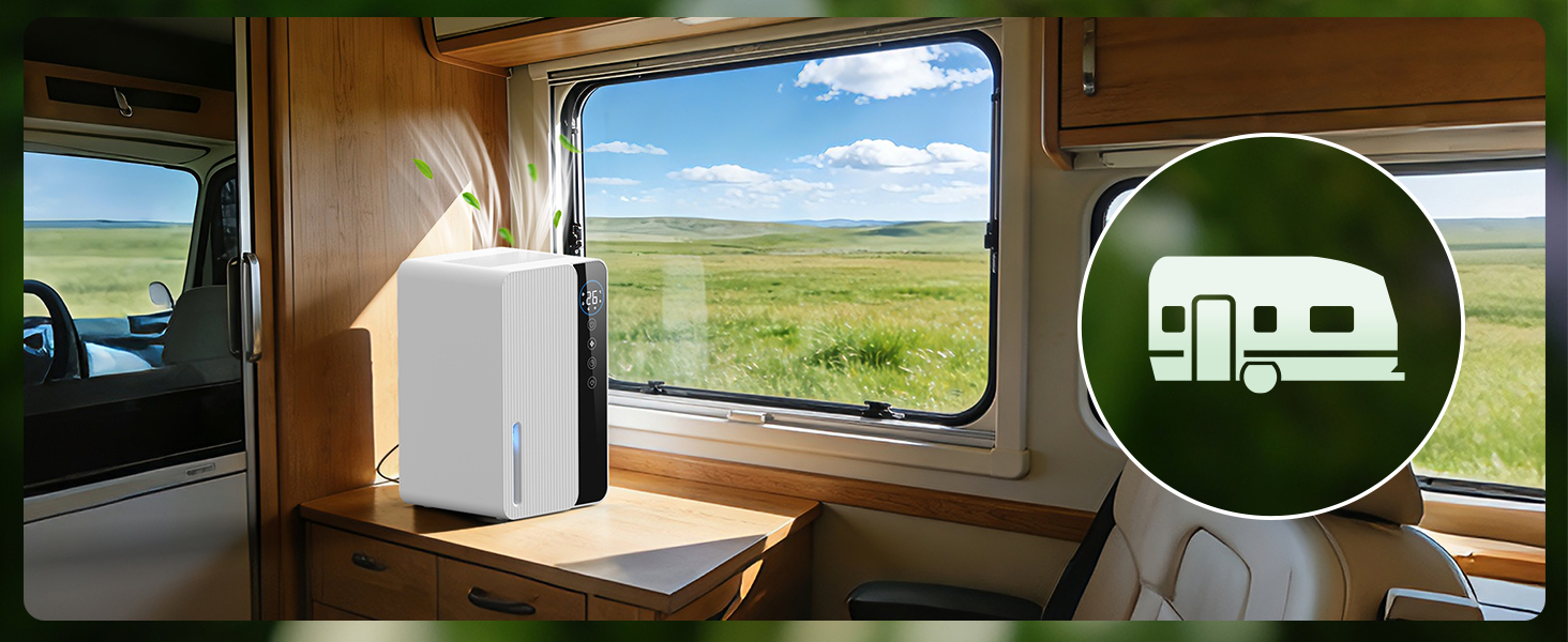 Електричний осушувач повітря 1800 мл, енергозберігаючий, для спальні та ванної кімнати, 22,5W, тихий, з режимом сну, таймером та автовимкненням (550 мл/день)