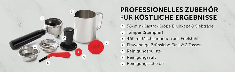 Кавомашина Breville Barista Max+ з вбудованим капучинатором та кавомолкою, срібляста (VCF185X) - еспресо, капучино, лате