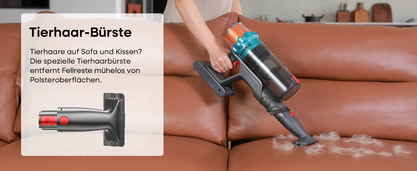 Акумуляторний пилосос ElecKeys K10 50000Pa/580W 70хв, бездротовий з LED дисплеєм, 1.8л, анти-заплутування, для шерсті тварин, килимів, підлоги, авто, синій