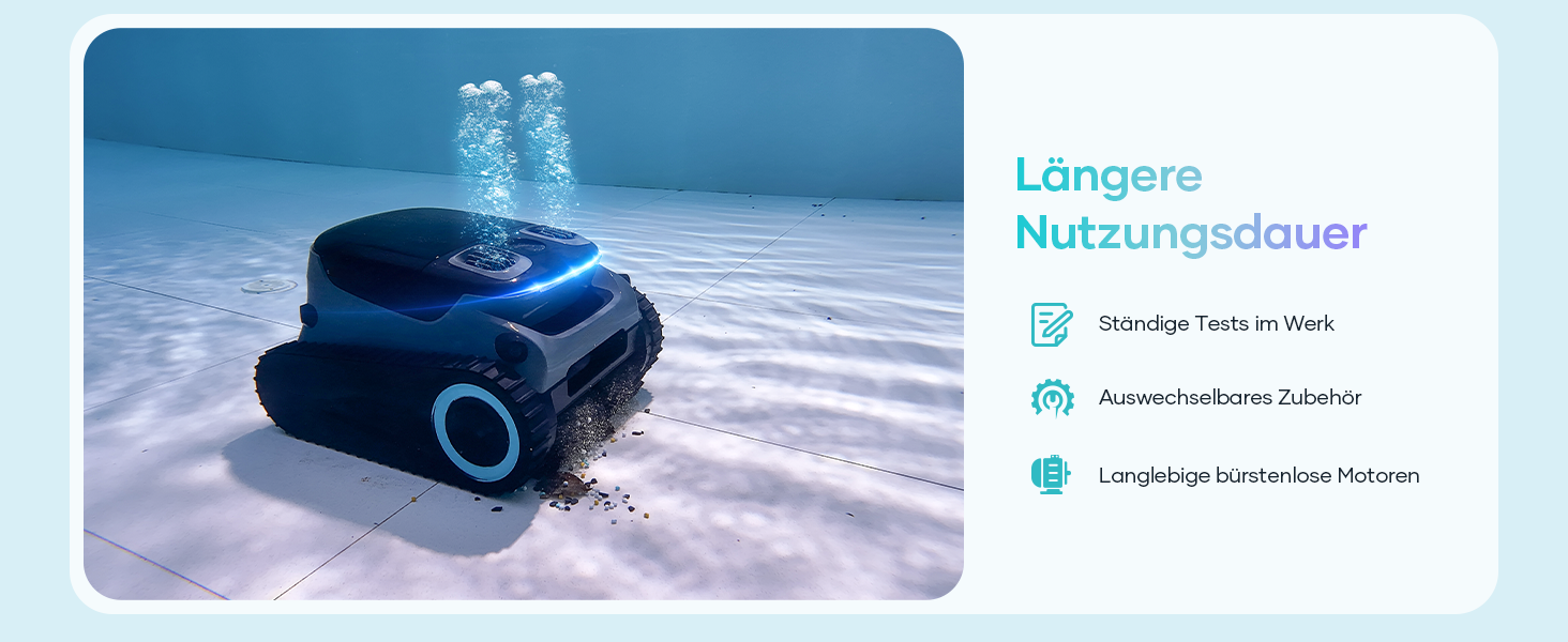 Робот-пилосос для басейну AIPER Scuba S1 Pro: автоматичне очищення дна, стін та водної лінії, розумна навігація, акумулятор до 180 хвилин, для басейнів до 200 м²
