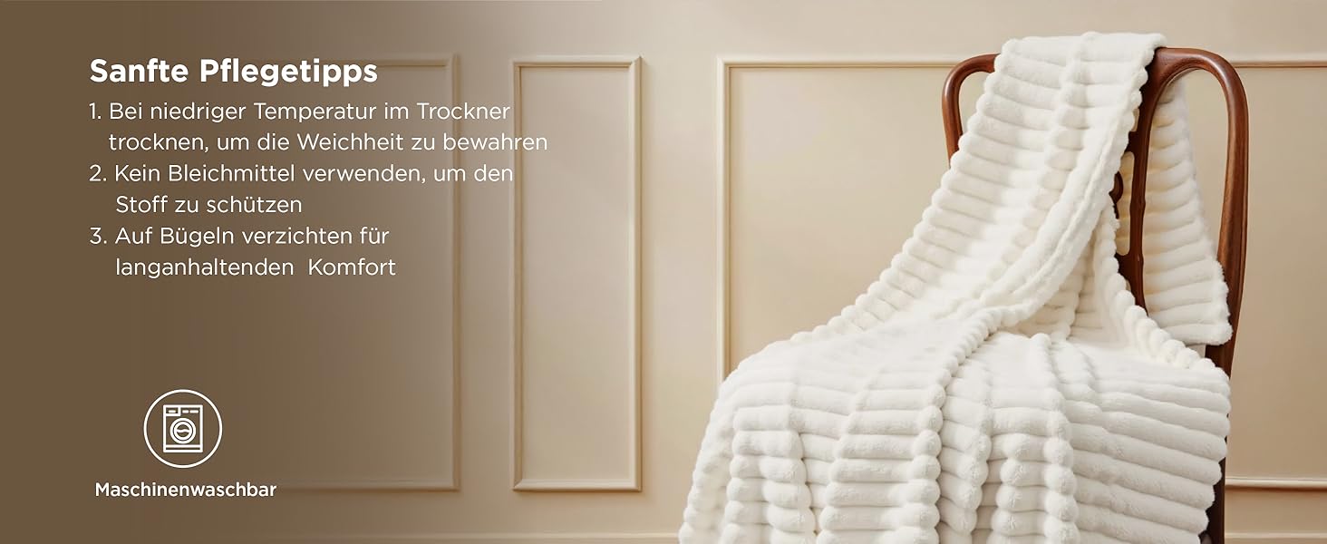 BEDSURE Плед великий 220x240 см - теплий, м'який, для дивана та декору інтер'єру, вовняний, флісовий, білий