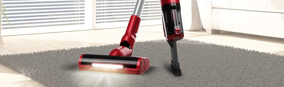 TurboTronic StormStick: акумуляторний пилосос 120 Вт з фільтром MIF та 5 м кабелем, 11kPA, циклон-технологія, чорний