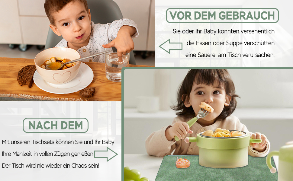 Набори підставки під гаряче та серветки 6 шт. | Коричневе шкіряне покриття з ефектом крави | Стійкі до подряпин, водонепроникні | Для обіднього столу, кухні, квартири | Зелений та сірий набір 6 шт.