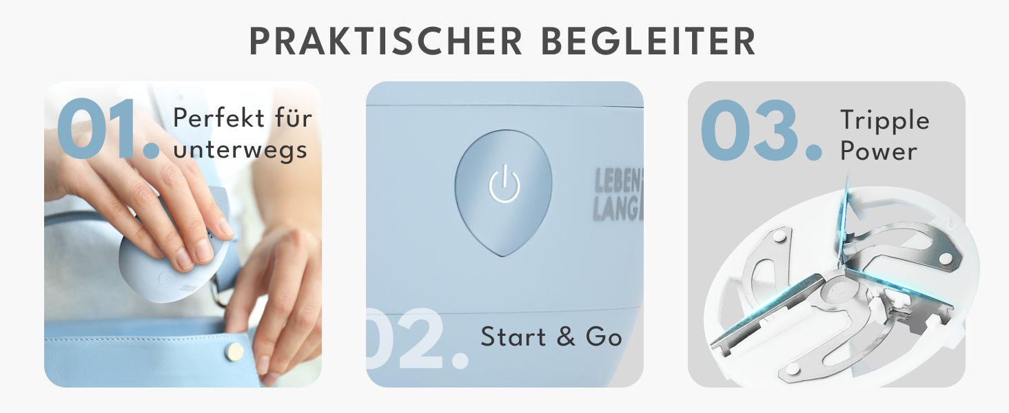 Електричний міні-фільтр для одягу LEBENLANG - з запасними лезами та пензликом для чищення | Видалення ворсу та пуху | Підходить для вовняних виробів (Блакитний, 400mAh)