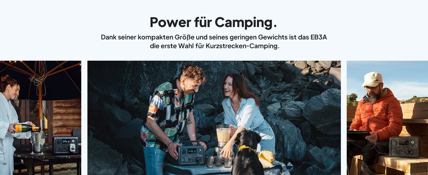 Портативна електростанція BLUETTI EB3A 268Wh: акумулятор LiFePO4, 600W (1200W пікова потужність), для кемпінгу та дому