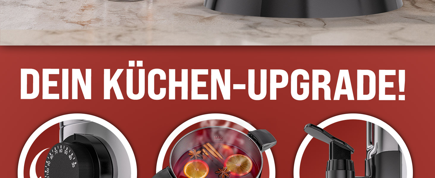 MONZANA Електричний нагрівач для глінтвейну 20 л з краном, термостатом 30-110°C, з нержавіючої сталі, на 90 чашок, для консервування, нагрівач пуншу, автомат для гарячих напоїв 20 л