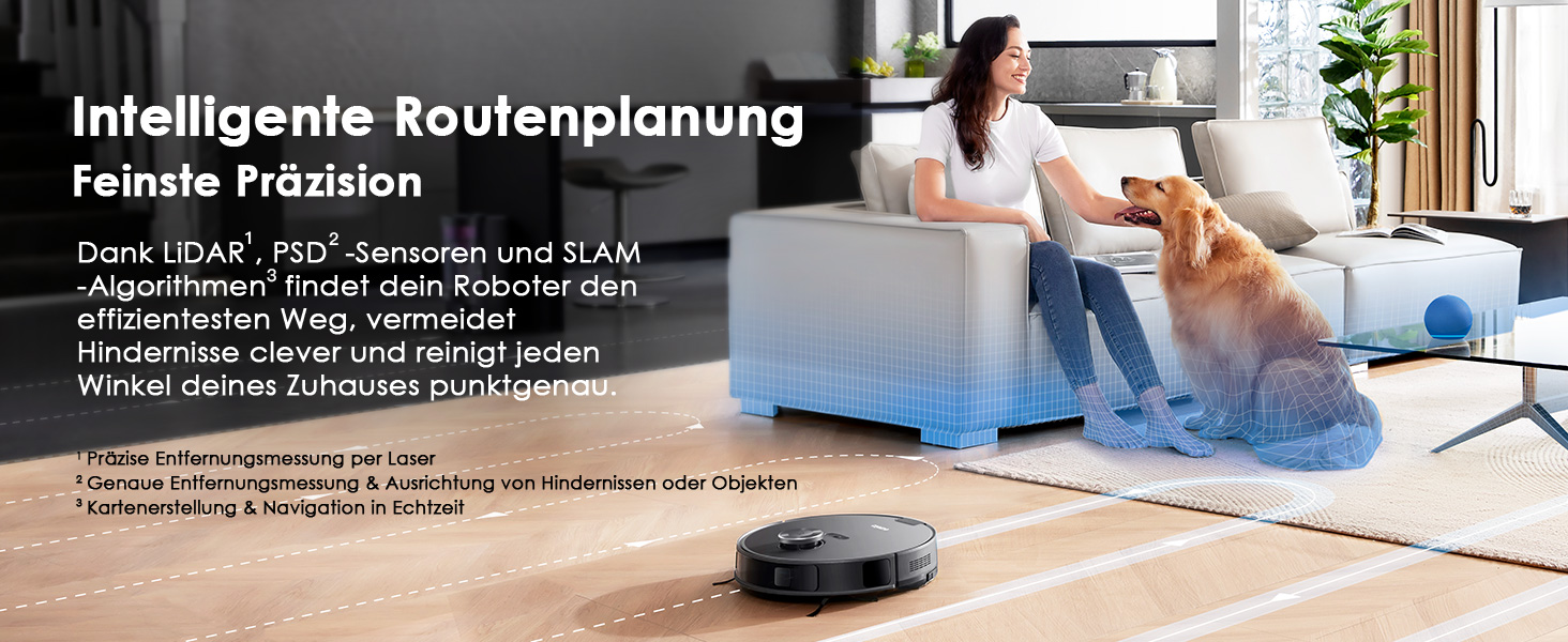 Робот-пилосос EUREKA E10s 2.Gen з вологою ганчіркою + станція самоочищення (4000Pa, LiDAR, автопідйом мопа, розпізнавання килима, керування через додаток/голос), чорний