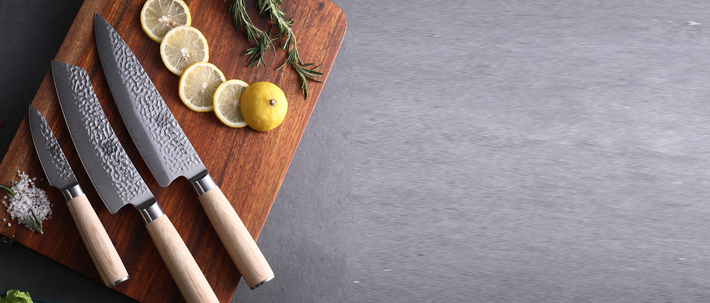 Японський ніж Сантоку 18 см з VG-10 сталі Дамаск (67 шарів), професійний кухонний ніж, ідеальний для дому та як подарунок