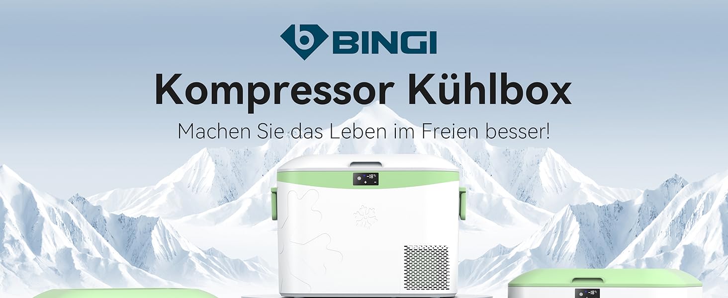 Автохолодильник BINGI 18л портативний 12/24V та 230V, термобокс для авто, кемпінгу, дому (від +15°C до -18°C)