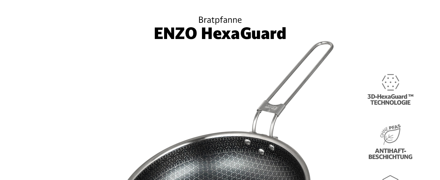 Набір кухонного посуду Campo Libre Enzo I з нержавіючої сталі для кемпінгу | Індукційний посуд для відпочинку на природі | Набір каструль та сковороди для кемпінгу | 6 предметів або (сковорода з покриттям - 24см)