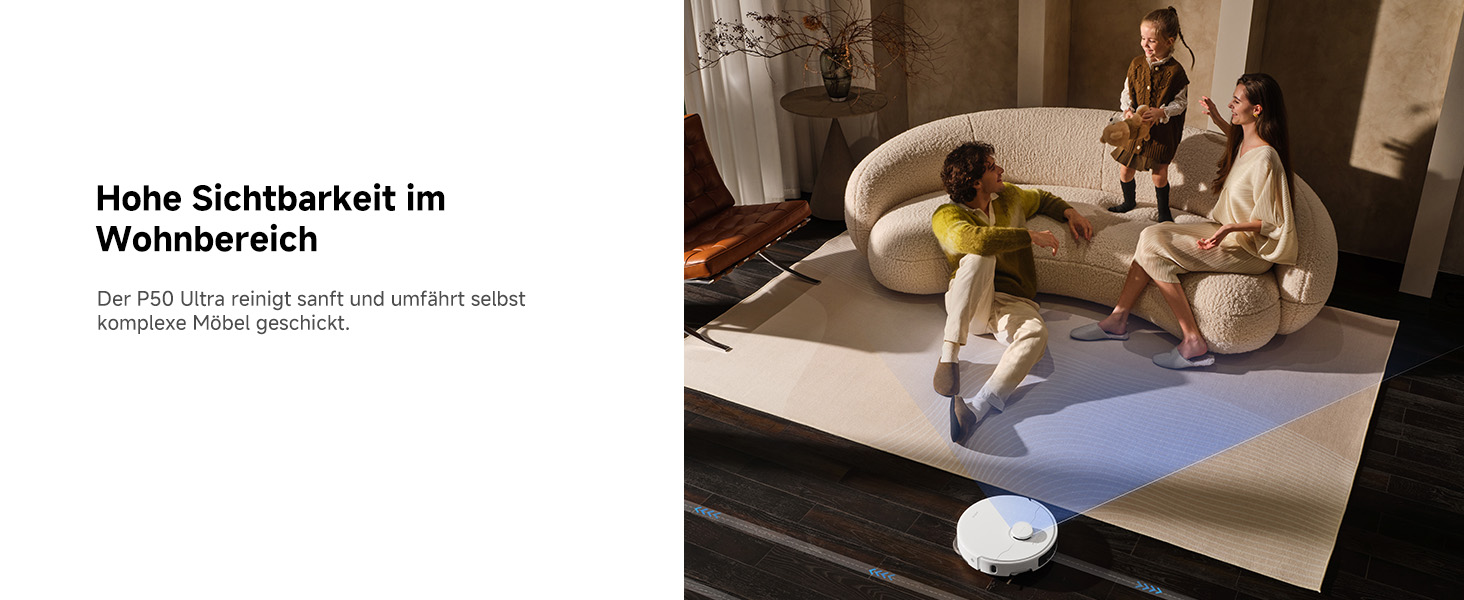 Робот-пилосос Mova P50 Ultra з мокрою прибиранням, 19000 Па, гаряча вода, самоочищення, LDS-навігація, RGB AI, LED-датчики, автоматичне спорожнення та поповнення