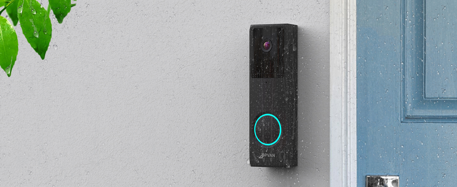 Відеодзвінок CPVAN з Wi-Fi, 2K HD камера, бездротовий, з PIR-датчиком руху, 2-сторонній аудіо, підтримка Alexa, SD-карта та хмарне сховище