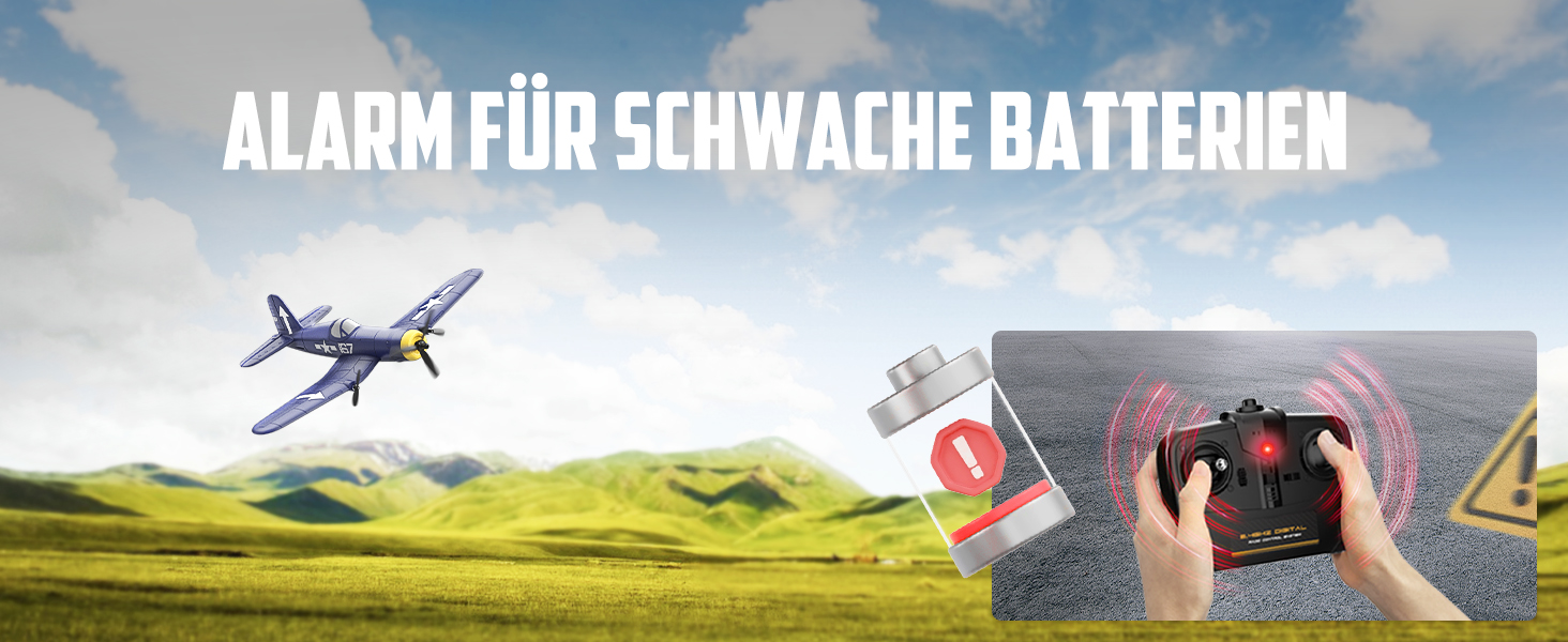 RC літак HAWK'S WORK F4U Corsair 2.4GHz – радіокерований літак-винищувач для дітей та початківців, готовий до польоту з гіростабілізатором