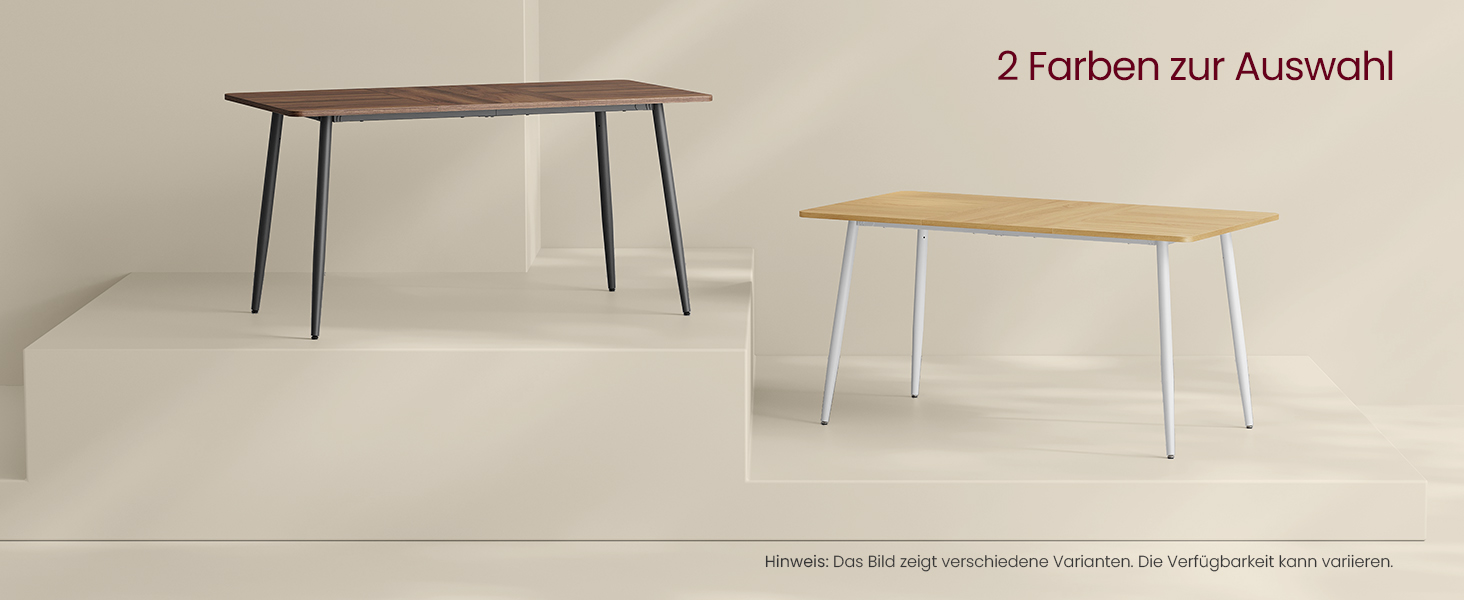 Стол обідній VASAGLE для 4-6 осіб, кухонний стіл у стилі кантрі, 140x75 см, натуральний відтінок горіха + чорний, KDT100KE02