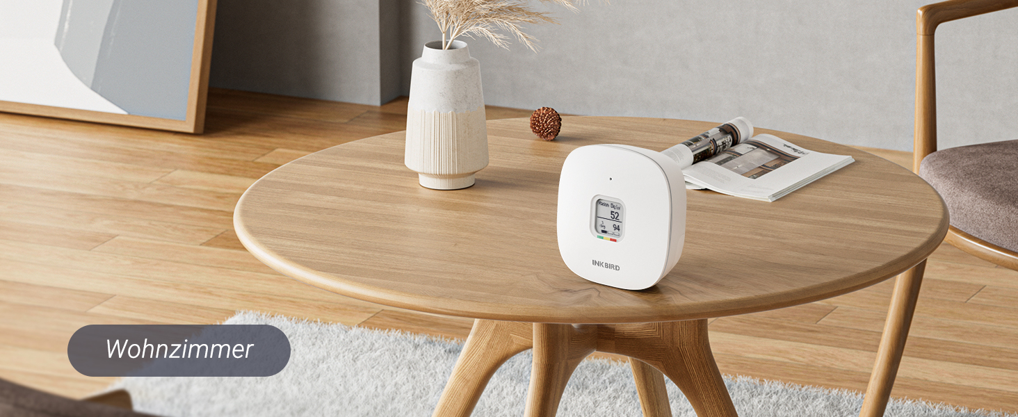 Детектор радону Inkbird Ink-RD1: коротко- та довгострокова перевірка рівня радону, EU-Bq/m³ версія, для дому, офісу, гаража